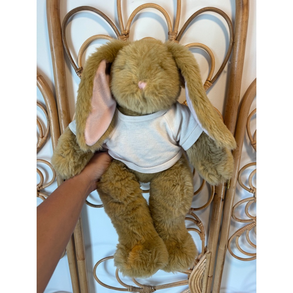 Build‎ a Bear Workshop Brown Bunny Rabbit Plush Stuffed Animal White T Shirt